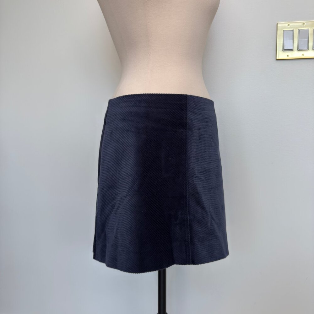 J. Crew Natasha Skirt in Stretch Corduroy (Navy) - Picture 3 of 4